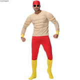 Wrestler Hulk Hogan Costume Adult Macho Super Muscle Funny Suit Halloween Holiday Party Stage Muscle Man Role Play Costume New