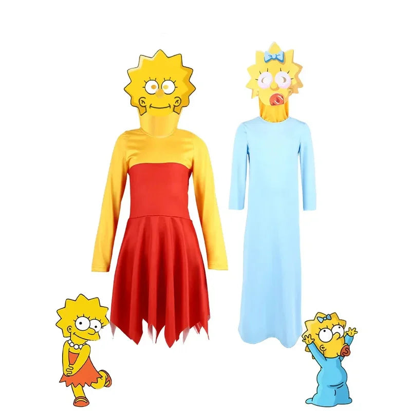Cy2025 Complete Simpson Anime Cosplay Set, Stage Performance, Parent-Child
