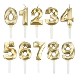 3D Gold Diamond Number Candles – Large Birthday Cake Topper for Wedding Anniversary & Party Home Celebration