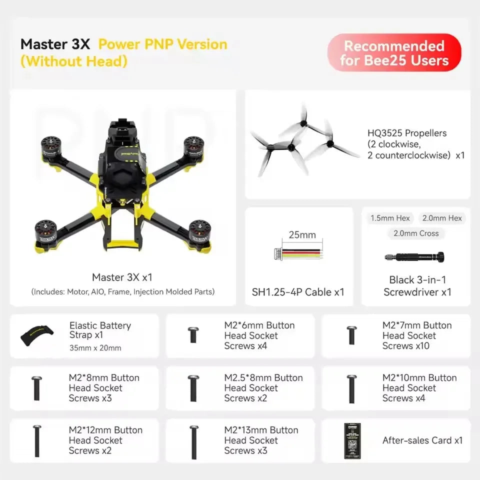 SpeedyBee Master 3X Modular O4 Pro HD Digital VTX FPV Drone for Freestyle Racing and Long Range