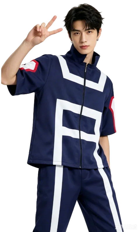 Anime My Hero Academia Cosplay School Gym Sport Suit Costume for Men Women Uniform T-shirt Pants Gymnastics Set for Roleplay
