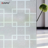 Privacy Window Film Sun Protection UV Blocking Self-adhesive Film for Home Frosted Opaque Stained Glass Sticker Heat Control
