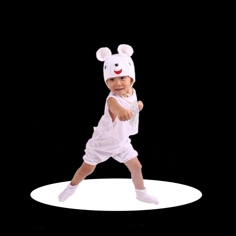 Boy Girls Children Animal Costume Cosplay Performance Props Clothing Grasshopper Mantis Bear Kangaroo Panda Squirrel Elephant