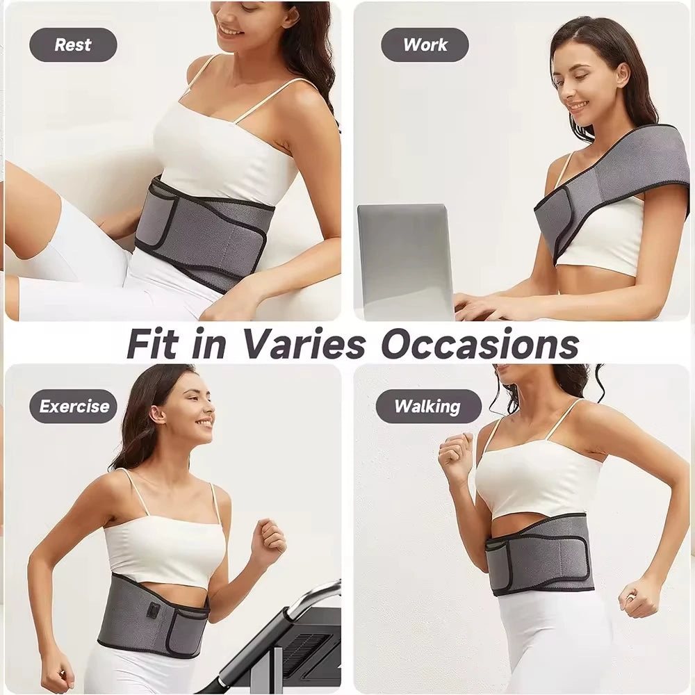 Red ＆Infrared LED Light Therapy Belt 850nm 660nm Back Pain Relief Wrap Burn Fat Wrap Slimming Machine Waist Heat Pad Full Body