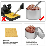 Soldering Iron Tip Cleaner Non-Slip Solder Tip Cleaning Wire Ball Tin Remove For Cleaning Soldering Irons And Tips