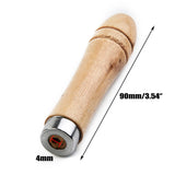 10pc Wooden File Handle Replacement Strong Metal Collar For File Craft Tool 9cm Wood Rasp Woodworking Polishing Rust-Proof
