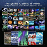 3D Dynamic Galaxy Projector, 3D Visual Star Projector Light with 90 Scenes, Planetarium Nightlight with Speaker for Room Decor