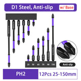 10/20PCS PH2 Impact Driver Bit Set Magnetic Cross Screwdriver Set Impact Drill Bit Screw Alloy Steel Non-slip Cross Screwdriver