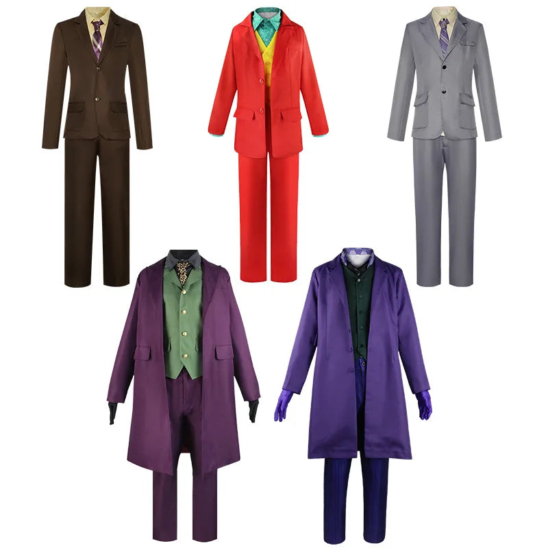 Role Playing Costumes Include Dark Knight, Batman, and Double Delusion. Multiple Costumes Are Available, Including Joker Costume