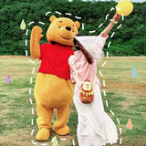 PLush Winnie Pooh Bear Anime Cartoon Furry Bear Cosplay Suits for Adult Party Performance Outfits Apparels Carnival Performance