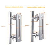 Grain Barn Door Circular Door Handle Sliding Door Display Window Double-Sided Circular Pipe Carbon Steel Handle Hardware Accesso