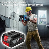 For BOSCH 18V 6.0/8.0/10Ah Rechargeable Lithium Ion Battery For Bosch Backup Battery Portable Replacement BAT609 18V 6.0A
