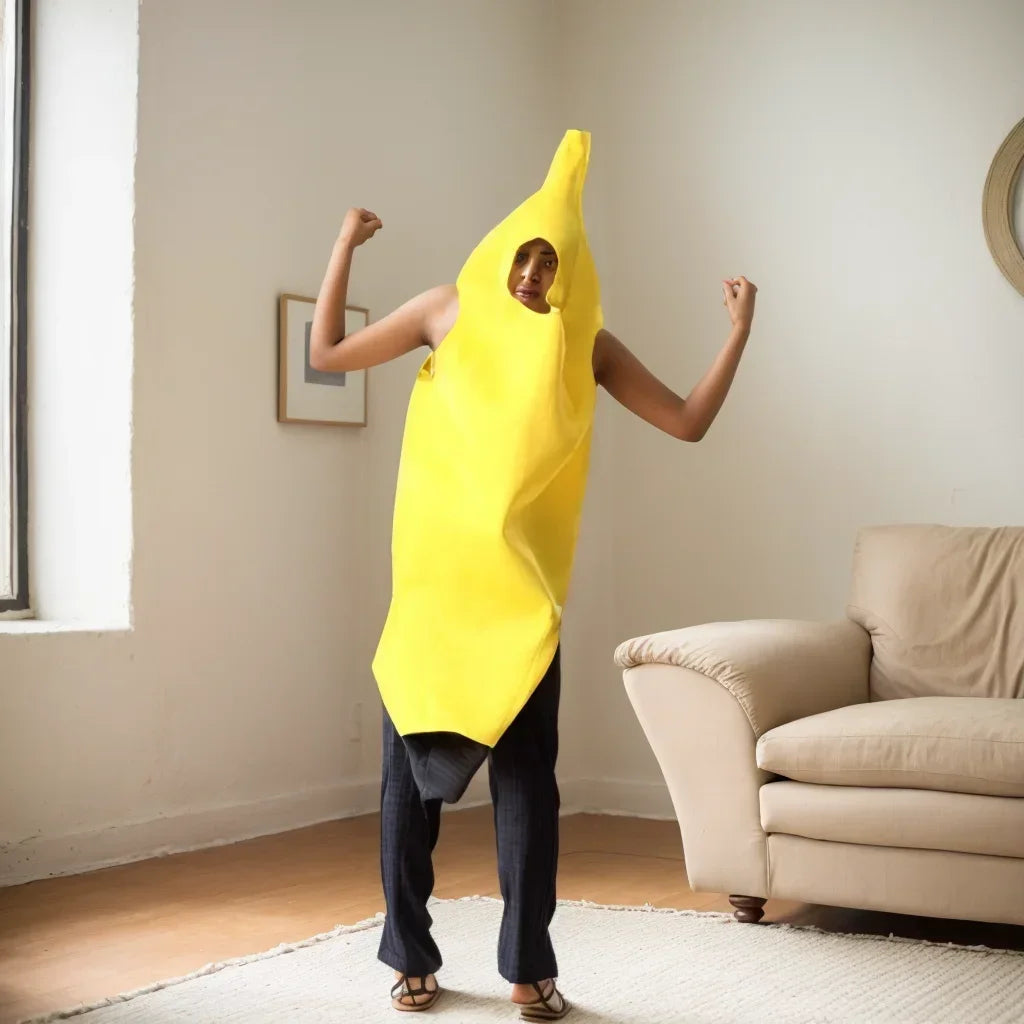 Child/Adult Banana Cosplay Halloween Christmas  Costumes Performance Costume Fruit Banana Costume Performance  Costume