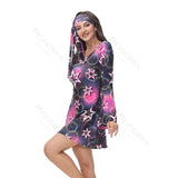 70s Costume Disco Dresses for Women Halloween Costume Sexy Hippie Costume Disco Dress with Disco Headband 70s Outfit Women