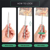 16CM Professional High Precision Stainless Steel Jewelry Tweezers Sandblasting DIY Diamond Gem Jewelry Jeweler's Slotted Buckle