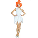 Womens Wilma Flintstone Costume Fred and Wilma Flintstone Costume Set Men's Caveman Adult Costume Halloween Includes Tunic