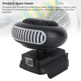 Electric Heater Fan Electric Portable 2 Gear  Space Heater 18V Battery Powered 170W for Workshop