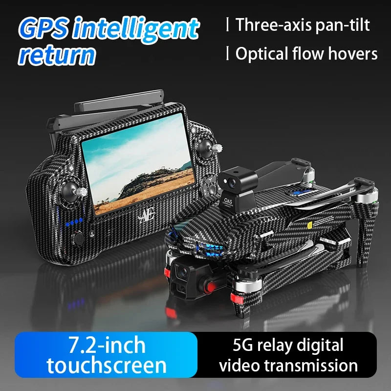 2025 AE60 URTLA GPS Drone 8K Camera 3 Axis Gimbal WIFI Avoid Obstacles FPV Brushless Touch Screen Remote Control Quadcopter Toys
