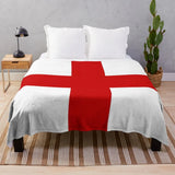 England Flag English George Cross Throw Blanket Fuzzy Blanket