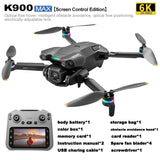 K900 Max Drone 8K Professional HD Dual Camera Dron Brushless Motor 5G WIFI FPV Foldable with Obstacle Avoidance RC Dron Toy Gift
