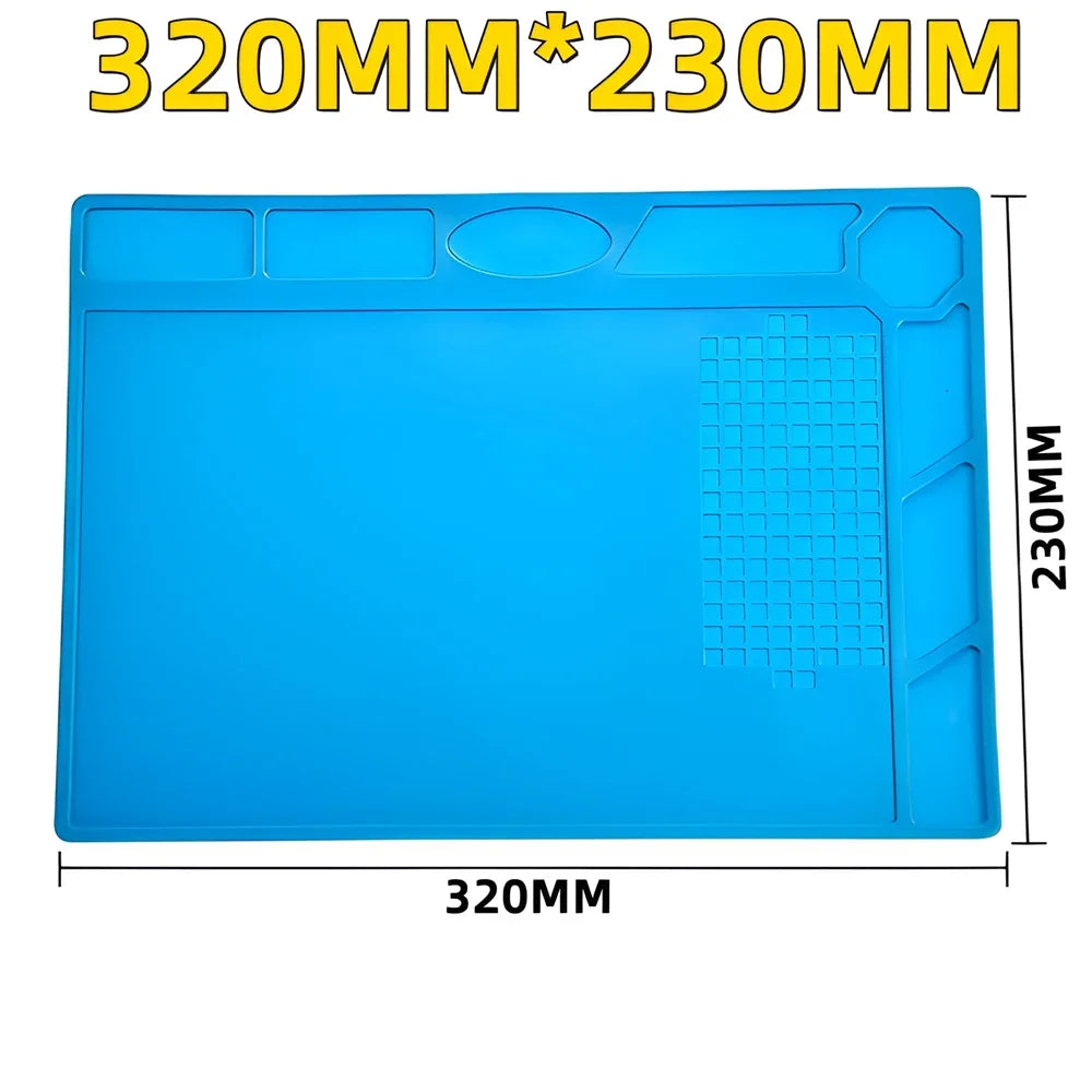 Repair Pad Insulation Heat-Resistant Soldering Station Silicon Soldering Mat Work Pad Desk Platform for BGA Soldering Station