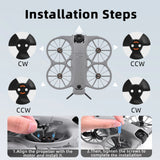 2 Pairs Plastic Propeller Quick Release Paddle Blades Low Noise Wing Fan Replacement Spare Parts for DJI Neo 2 Drone Accessories