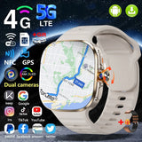 New Large Screen Smartwatch 4G/5G Android 10.0 AMOLED 2.4 inch 900W Pull-out Swivel Camera WIFI GPS Smart watch 16GB+256GB RAM