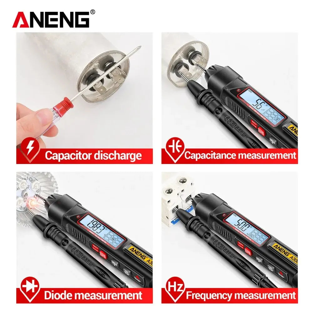 ANENG A3006 Digital Multimeter Pen Type 4000 Counts AC/DC Voltage Meter Tip Test Zero Fire Line High Precision Electric Tools