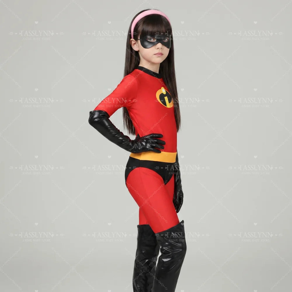 Mr Mrs Incredible Cosplay Elasti Girl Family Matching Outfit Adult Zentai Bodysuit Halloween Costumes Family Cosplay Costumes