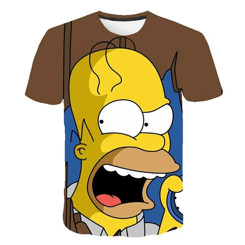 The Simpsons Homer 3d Print T-Shirt Bart Simpson House Clothing Homer Simpsons Costume Men/women Family t-Shirt