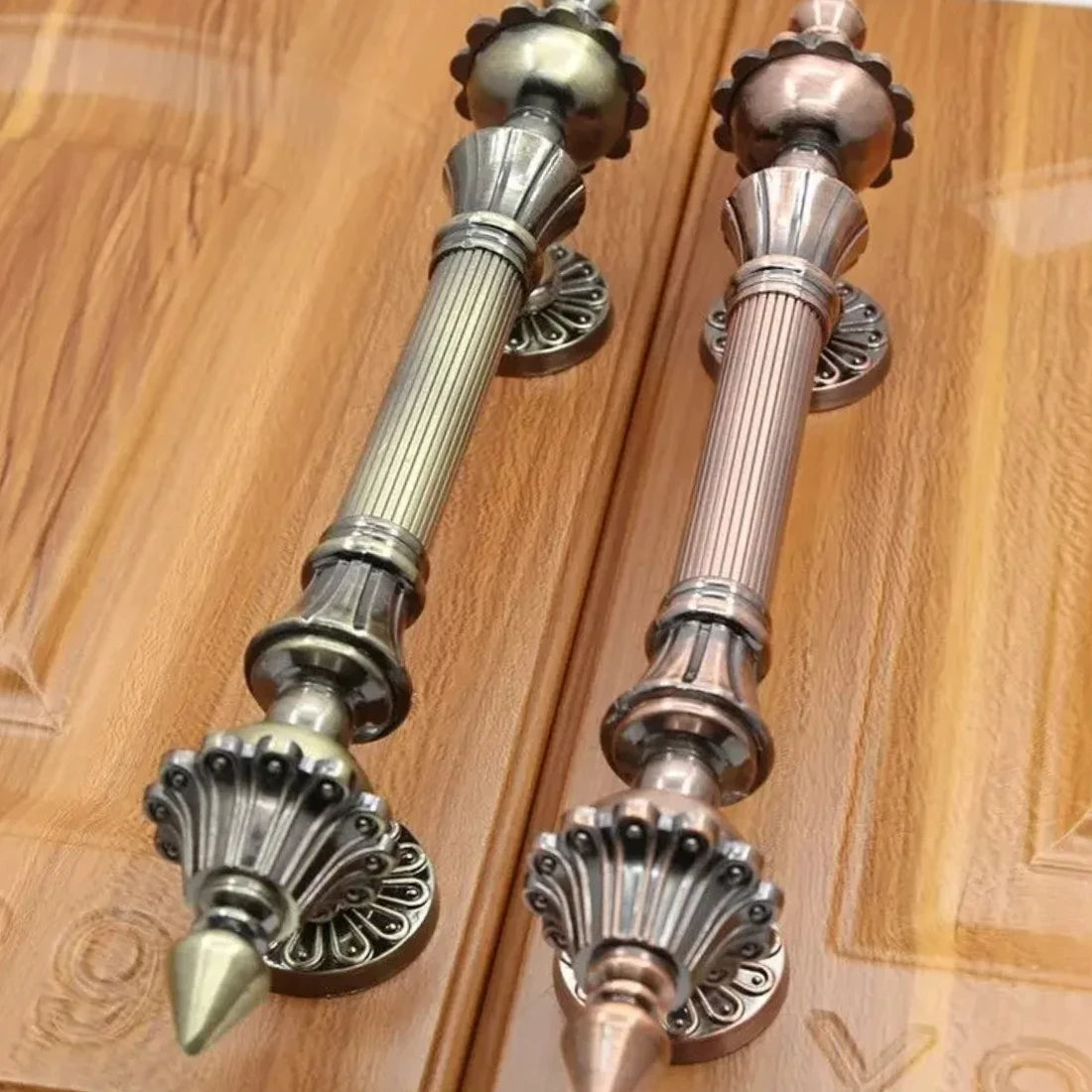 1PCS Chinese Thickened Zinc Alloy Glass Door Handle European Solid Wood Door Handle Antique Sliding Handle