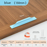 Self-adhesive easy-install kitchen cabinet drawer colorful handles furniture door windows sliding glass door push-pull handle