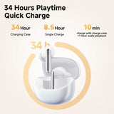 QCY MeloBuds Pro ANC Bluetooth 5.3 Earphones Wireless 46dB Hybrid ANC Hi-Res LDAC Earbuds 6 Mic Headphones 34H In-Ear Detection