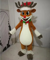 Christmas Reindeer Mascot Costumes Cartoon Elk Adult Cosplay Deer Clothes New Year Fancy Dress Carnival Event Advertising Props