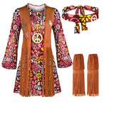 Retro Vintage 1970s Princess Outfits Party Costume Hippie Women's Cosplay Costume Christmas Prom Club Festival Vest