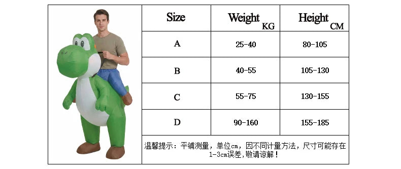 Funny Ride On Dinosaur Inflatable Costume Quick Inflation T-Rex Suit Halloween Carnival Party Fancy Dress Cosplay for Adults