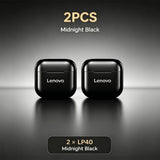Original Lenovo LP40 TWS Bluetooth5.4 Earphones Wireless Headphones Touch Control Sport Headset Stereo Earbuds For Phone Android