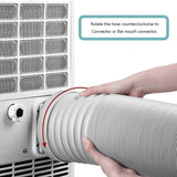 130/150mm Telescopic Air Conditioner Pipe Duct Extension Pipe Easy to Install Universal Exhaust Hose Tube for Air Conditioning
