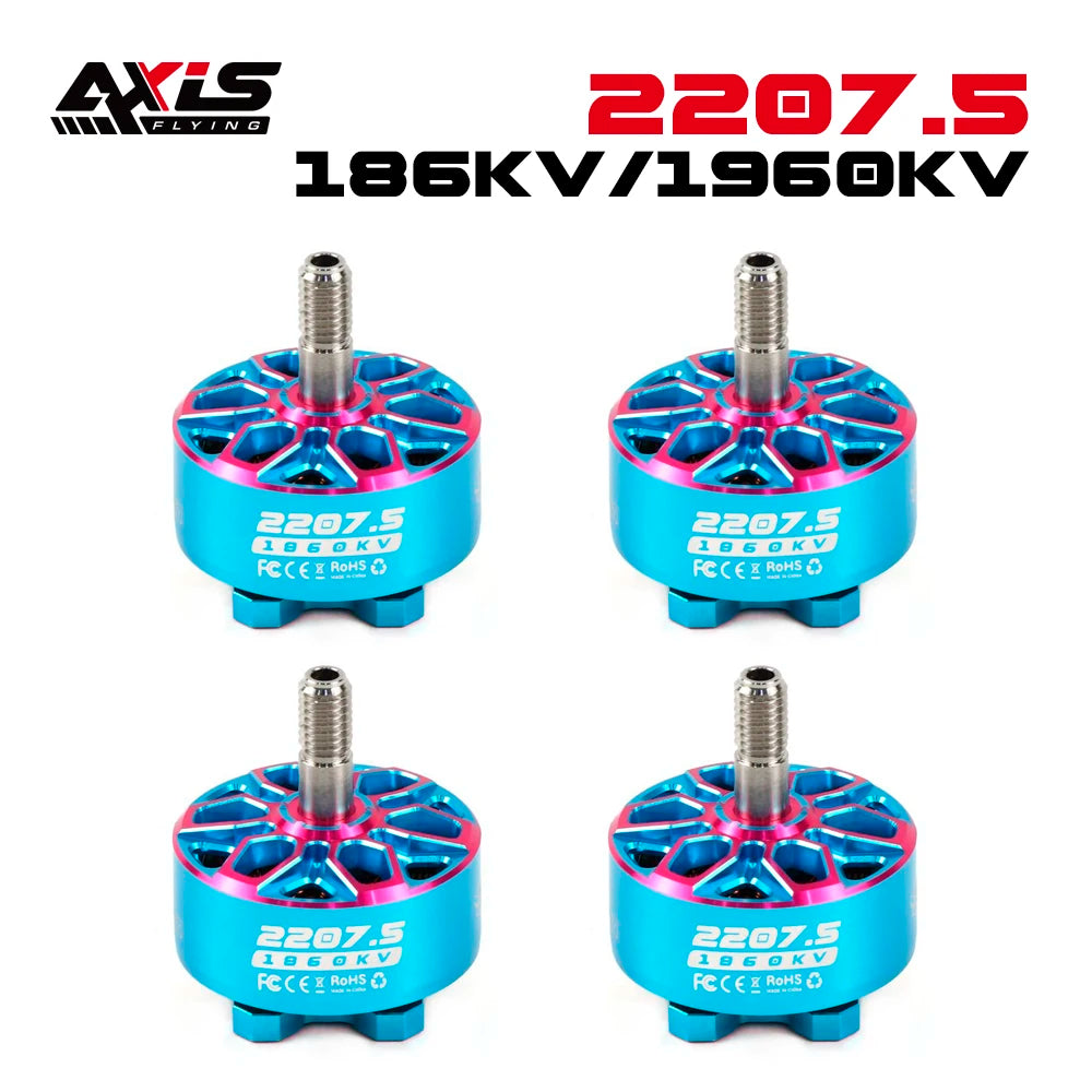 AXISFLYING BANDO 2207 2207.5 1960KV FPV Brushless Motor 6S Lipo 5mm Output Shaft For 5inch Freestyle Cinema Drones Parts