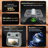 Lenovo S161 MAX Drone 4K HD Dual Camera 4.5" Large Screen Remote Control Brushless Motor Optical Flow Hovering 8K Quadcopter Toy
