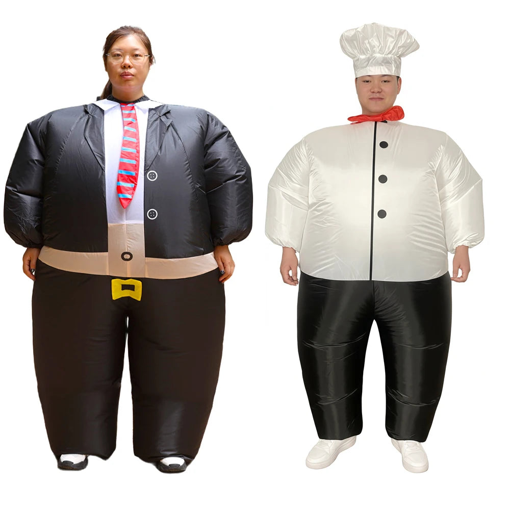 Adult Gentleman Inflatable Costume Funny Groom Cosplay Costume Fat Man Annual Party Performance Inflatable Set