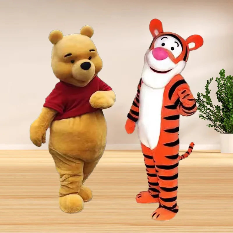 Pooh Bear And Tigger Mascot Costumes Cartoon Characters Adult Cosplay Carnival Event Party Advertising Show Clothes Gifts