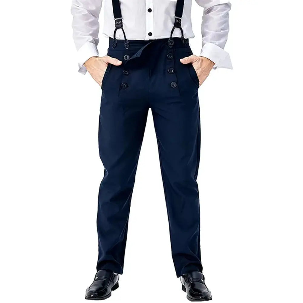 Medieval Retro 70s 80s 90s Cosplay Costume Pants Steampunk Overalls Adult Men Casual Pants Halloween Carnival Costumes