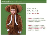 children big mammoth Baby Kids brown Animal Onesies new Costume ear nose Elephant Cosplay Costume Fancy Dress Jumpsuit with hat