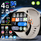 New Large Screen Smartwatch 4G/5G Android 10.0 AMOLED 2.4 inch 900W Pull-out Swivel Camera WIFI GPS Smart watch 16GB+256GB RAM