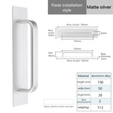 Self-adhesive Aluminum Alloy Door Handle Toilet Door Window Cabinet Sliding Door Barn Door Punch-free Pulls