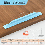 Self-adhesive easy-install kitchen cabinet drawer colorful handles furniture door windows sliding glass door push-pull handle