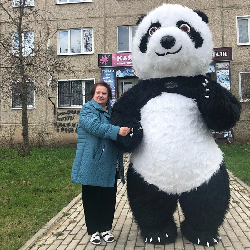 Giant Plush Polar Bear Inflatable Mascot Costume Carnival Activity Show Cartoon Martha Bear Birthday Party Role Play Props