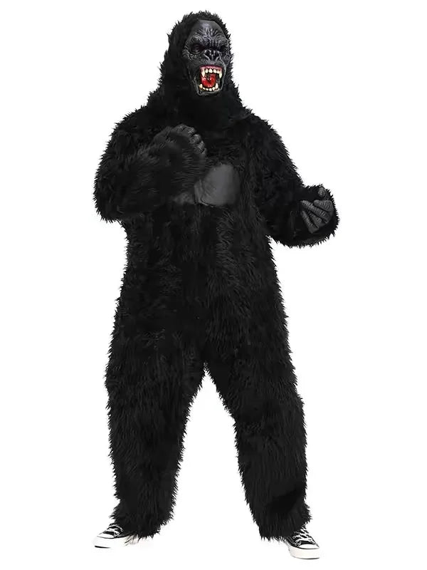 Adult King Kong Cosplay Costume Gorilla Mascot Plush Cartoon Doll Clothing Animal Carnival Party Advertising Performance Outfit