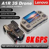 Lenovo  A1R 3S Original 8K Drone 4K 5G GPS 360° Laser obstacle avoidance Brushless Foldable Quadcopter RC Distance 3KM Dron